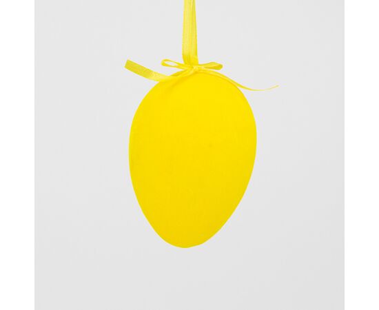 Крашанка флоковая подвесная, желтая, 14 см, изображение 3 ᐒ купить на  ❤ Like7km.com.ua