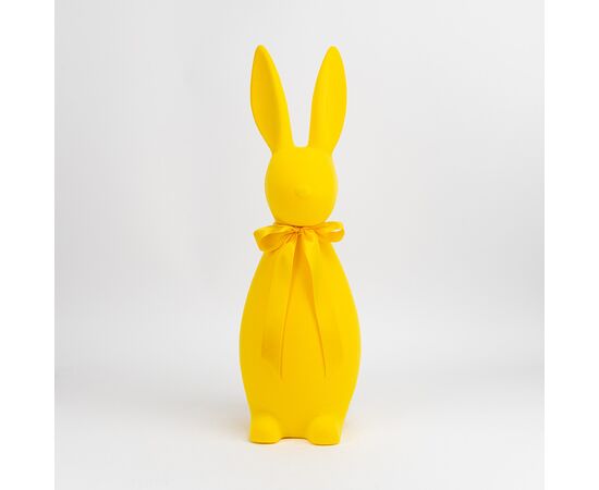 Фигурка флоковая "Пасхальный зайчик", желтая, 70 см, изображение 3 ᐒ купить на  ❤ Like7km.com.ua