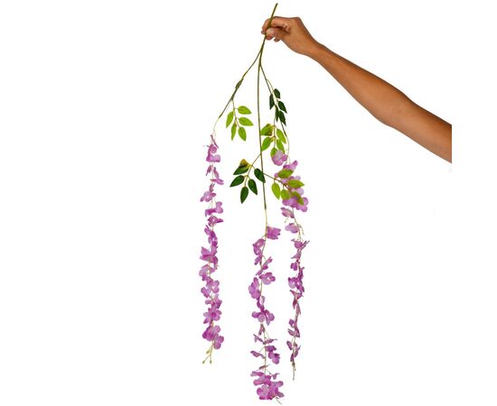 Искусственная свисающая ветвь "Глициния", фиолетовая, 110 см, изображение 2 ᐒ купить на  ❤ Like7km.com.ua