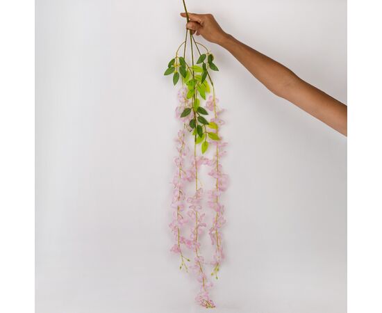 Искусственная свисающая ветвь "Глициния", розовая, 110 см, изображение 2 ᐒ купить на  ❤ Like7km.com.ua