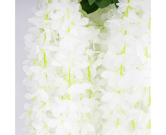 Набор из 12 свисающих веток "Глициния белая", 103 см, изображение 4 ᐒ купить на  ❤ Like7km.com.ua