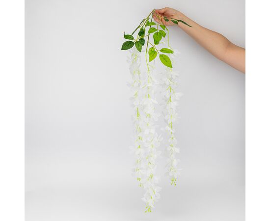 Набор из 12 свисающих веток "Глициния белая", 103 см, изображение 6 ᐒ купить на  ❤ Like7km.com.ua
