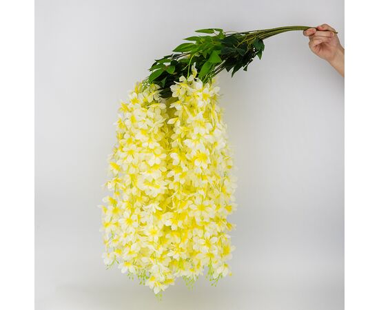 Набор из 12 свисающих веток "Глициния желтая", 103 см, изображение 2 ᐒ купить на  ❤ Like7km.com.ua