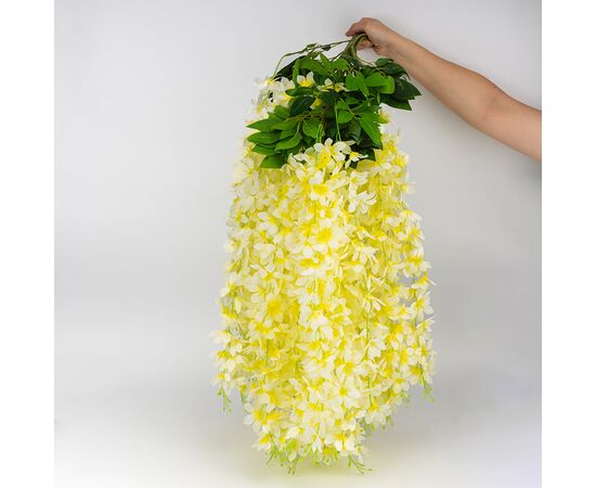 Набор из 12 свисающих веток "Глициния желтая", 103 см, изображение 5 ᐒ купить на  ❤ Like7km.com.ua