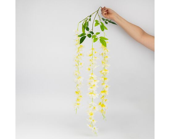 Набор из 12 свисающих веток "Глициния желтая", 103 см, изображение 6 ᐒ купить на  ❤ Like7km.com.ua
