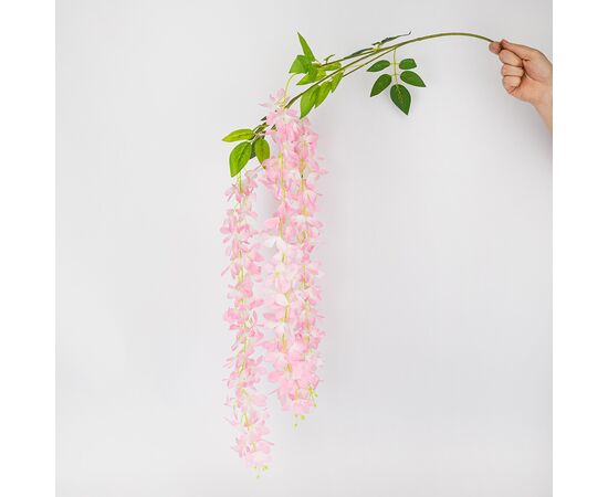 Набор из 12 свисающих веток "Глициния розовая", 103 см, изображение 3 ᐒ купить на  ❤ Like7km.com.ua