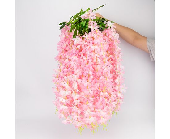 Набор из 12 свисающих веток "Глициния розовая", 103 см, изображение 5 ᐒ купить на  ❤ Like7km.com.ua