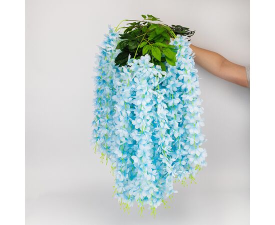 Набор из 12 свисающих веток "Глициния голубая", 103 см, изображение 5 ᐒ купить на  ❤ Like7km.com.ua