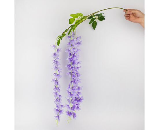 Набор из 12 свисающих веток "Глициния сиреневая", 103 см, изображение 3 ᐒ купить на  ❤ Like7km.com.ua