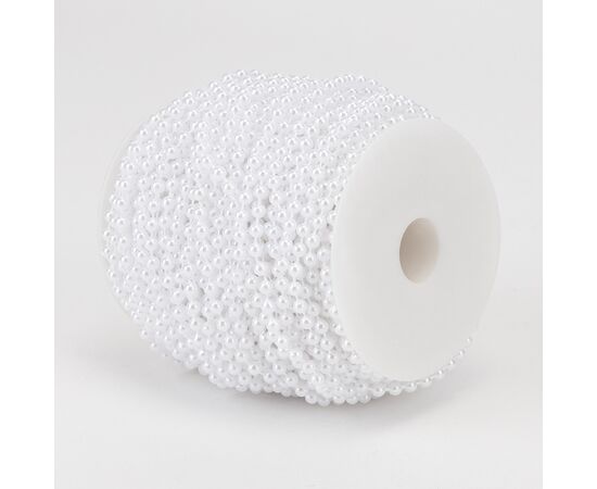 Гирлянда из бусин, белая, 15 м, изображение 3 ᐒ купить на  ❤ Like7km.com.ua