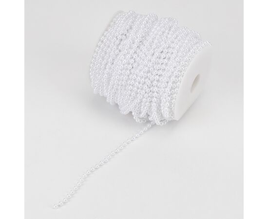 Гирлянда из бусин, белая, 15 м, изображение 4 ᐒ купить на  ❤ Like7km.com.ua