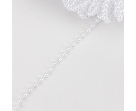 Гирлянда из бусин, белая, 15 м, изображение 5 ᐒ купить на  ❤ Like7km.com.ua