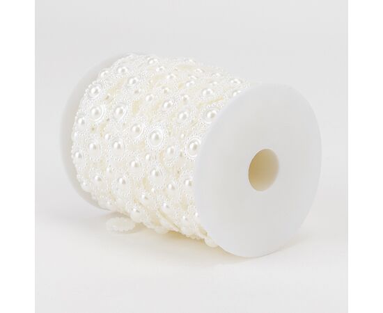 Гирлянда из бусин, кремовая, 15 м, изображение 3 ᐒ купить на  ❤ Like7km.com.ua