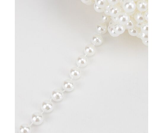 Гирлянда из бусин, кремовая, 15 м, изображение 5 ᐒ купить на  ❤ Like7km.com.ua