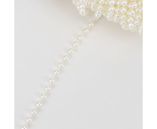 Гирлянда из бусин, кремовая, 15 м, изображение 5 ᐒ купить на  ❤ Like7km.com.ua