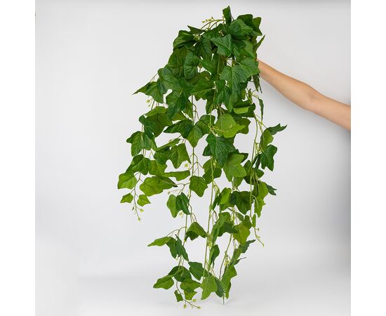 Искусственная свисающая ветка "Плющ", зеленая, 110 см, изображение 2 ᐒ купить на  ❤ Like7km.com.ua