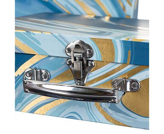 Набор с 3 коробок "Чемодан" синий, изображение 2 ᐒ купить на  ❤ Like7km.com.ua