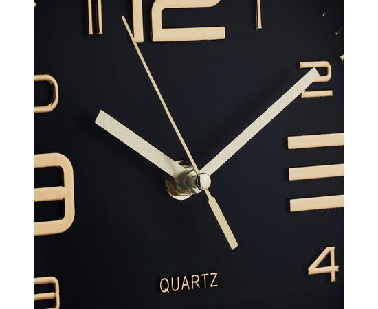 Часы "Моментум", черно-золотые, 20 см, изображение 2 ᐒ купить на  ❤ Like7km.com.ua