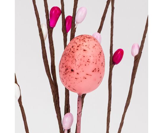 Пасхальная декоративная веточка с крашанками, 42 см, изображение 3 ᐒ купить на  ❤ Like7km.com.ua