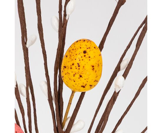 Пасхальная декоративная веточка с крашанками, 42 см, изображение 3 ᐒ купить на  ❤ Like7km.com.ua