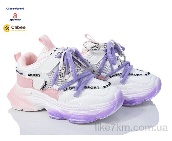 Детские кроссовки Весна/Осень A86356 white (7 пар р.31-37) "Clibee-Doremi" оптом со склада 7км ᐒ купить на  ❤ Like7km.com.ua