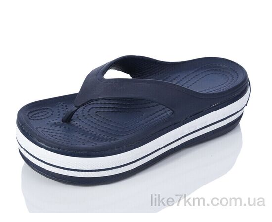 Шлепанцы женские Лето N508 navy-white (6 пар р.37-40) "Inblue" оптом со склада 7км ᐒ купить на  ❤ Like7km.com.ua