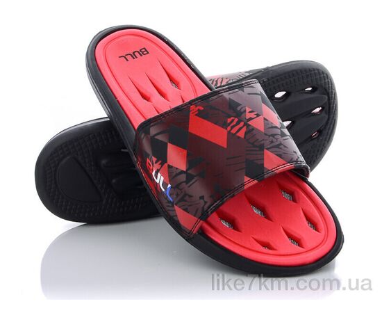 Шлепанцы мужские Лето R021 (w43) red-black (6 пар р.40-45) "Obuvok" оптом со склада 7км ᐒ купить на  ❤ Like7km.com.ua