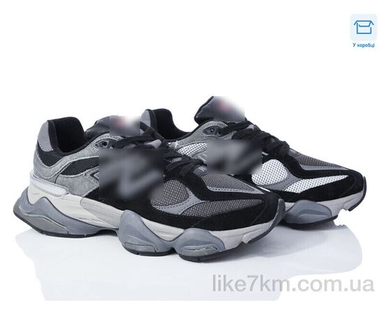 Кроссовки мужские Весна/Осень HD2(9060-2) black-grey (8 пар р.40-45) "Violeta" оптом со склада 7км ᐒ купить на  ❤ Like7km.com.ua