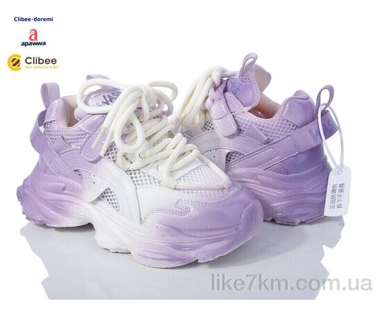 Детские кроссовки Весна/Осень A606 purple (7 пар р.31-37) "Clibee-Doremi" оптом со склада 7км ᐒ купить на  ❤ Like7km.com.ua