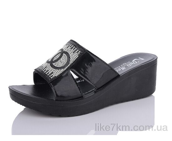 Шлепанцы женские Лето 0970B black (6 пар р.36-40) "Sali-2" оптом со склада 7км ᐒ купить на  ❤ Like7km.com.ua