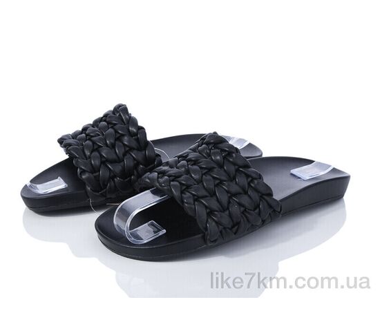 Шлепанцы женские Лето 17730 black (9 пар р.36-40) "LOOK STOCK" оптом со склада 7км ᐒ купить на  ❤ Like7km.com.ua