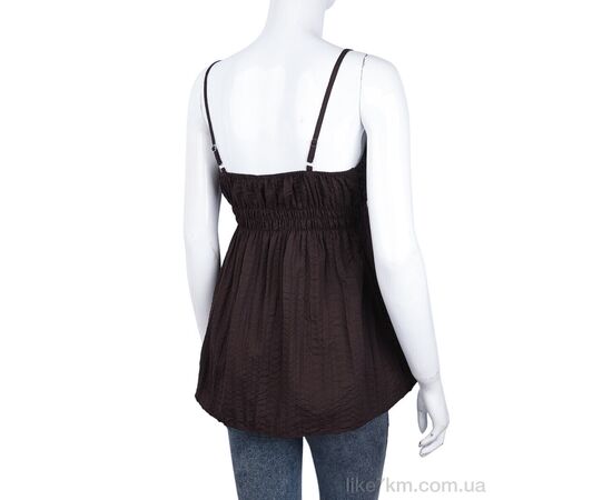 Блузка Лето 506 (08880) brown (3 шт. р.S-L) "Obuvok" оптом со склада 7км, изображение 2 ᐒ купить на  ❤ Like7km.com.ua