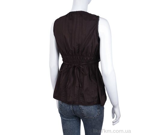 Блузка Лето 511 (08884) brown (3 шт. р.S-L) "Obuvok" оптом со склада 7км, изображение 2 ᐒ купить на  ❤ Like7km.com.ua
