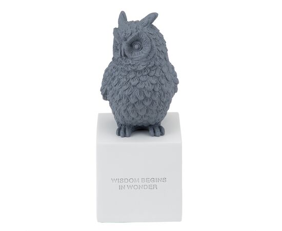Статуэтка "Owl" 30 см, серая ᐒ купить на  ❤ Like7km.com.ua
