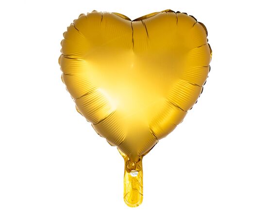 Шар надувной "Сердце" (gold) ᐒ купить на  ❤ Like7km.com.ua